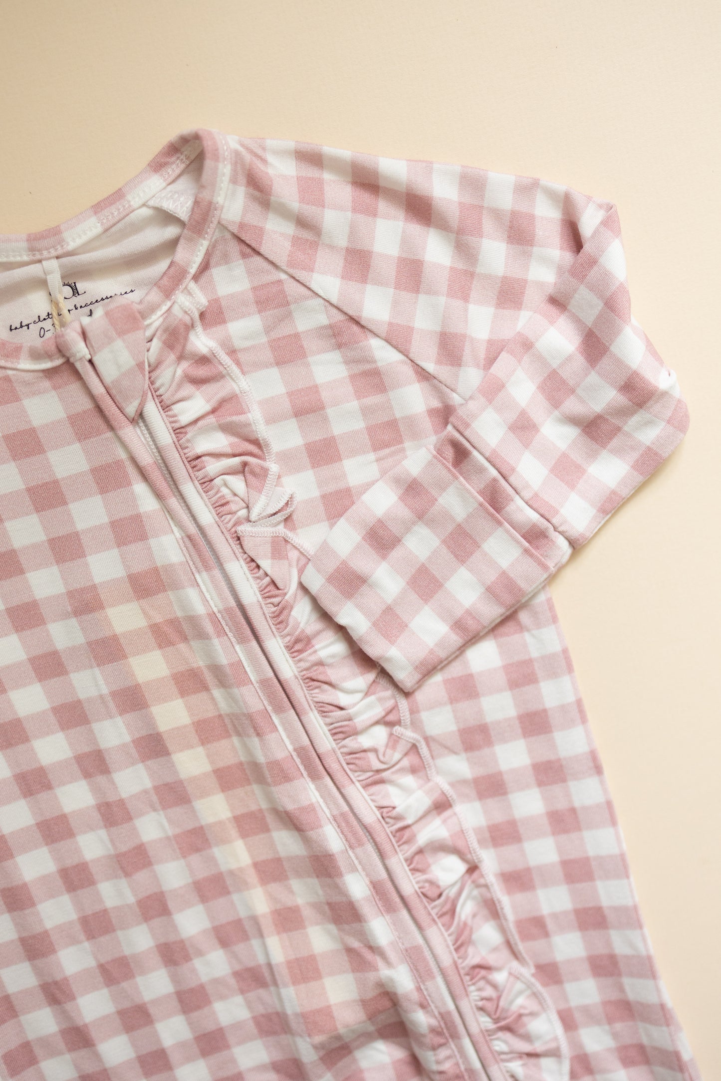 Rose Gingham Bamboo Romper