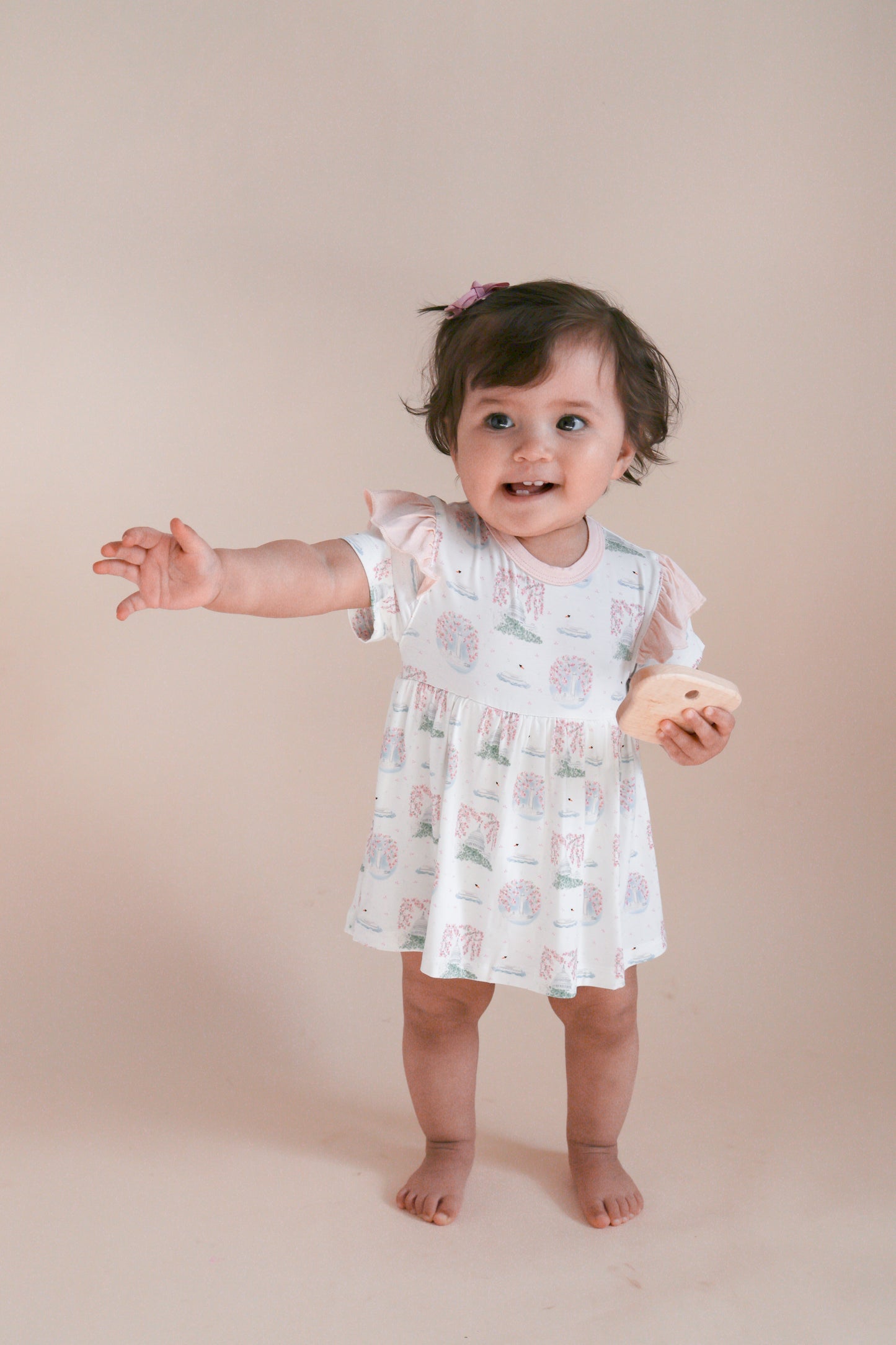Cherry Blossom Bamboo Dress Onesie