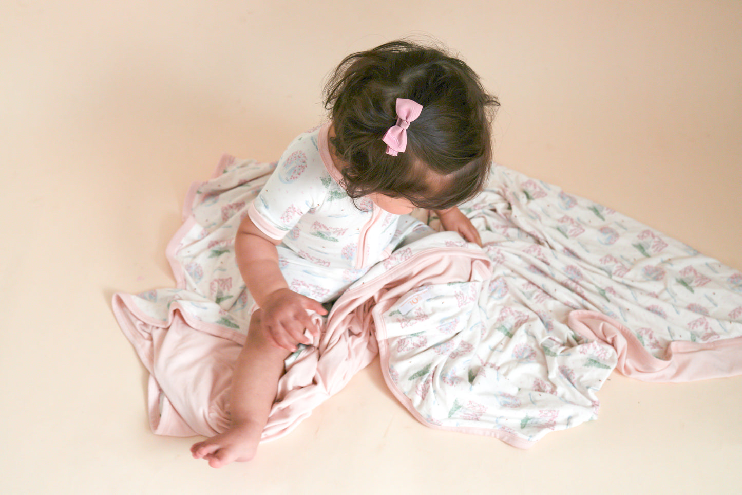 Cherry Blossom Bamboo Blanket