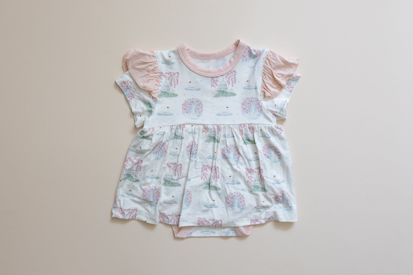 Cherry Blossom Bamboo Dress Onesie