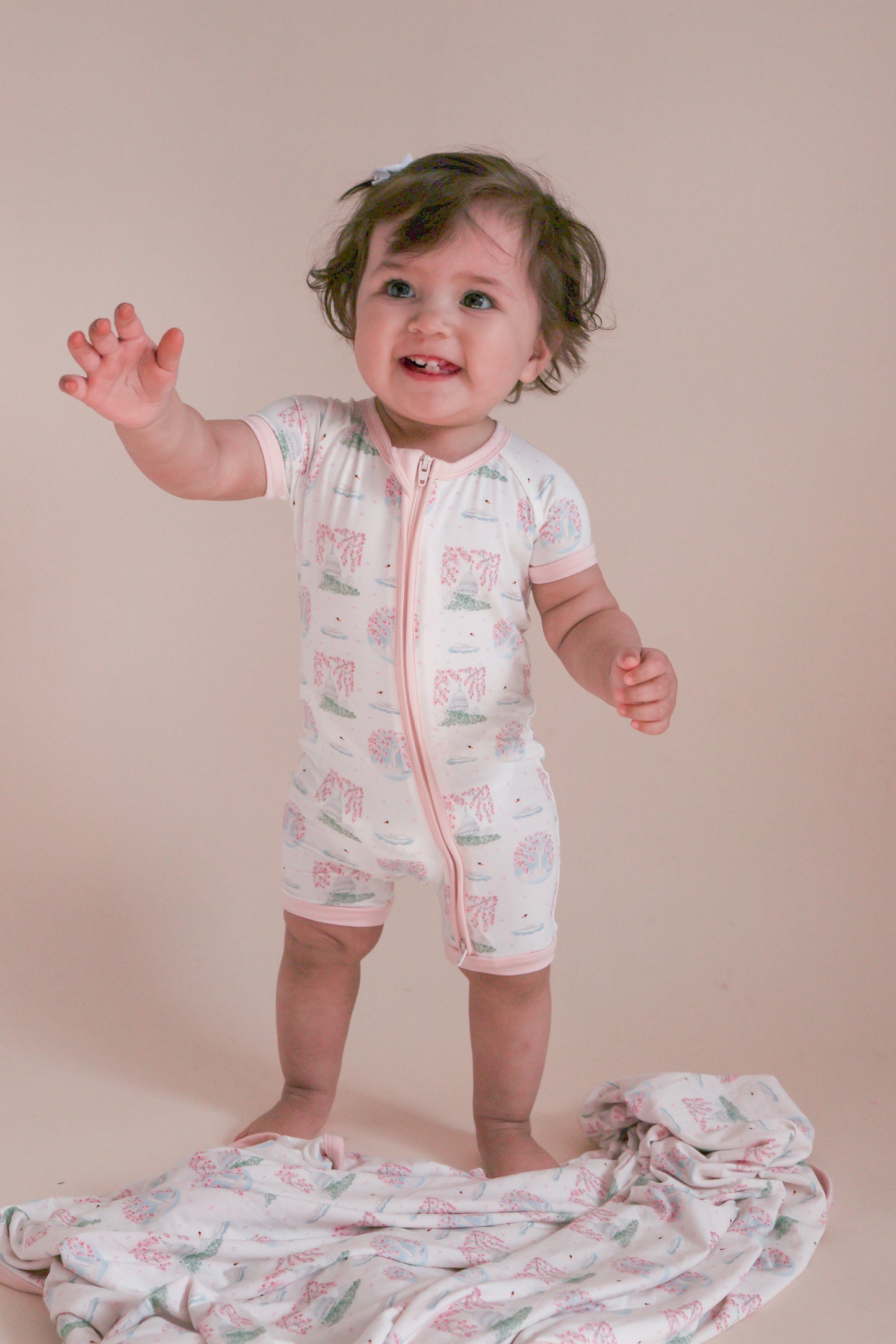 Cherry Blossom Shortie Romper