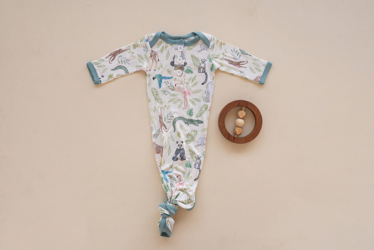 Zoo Bamboo Newborn Gown