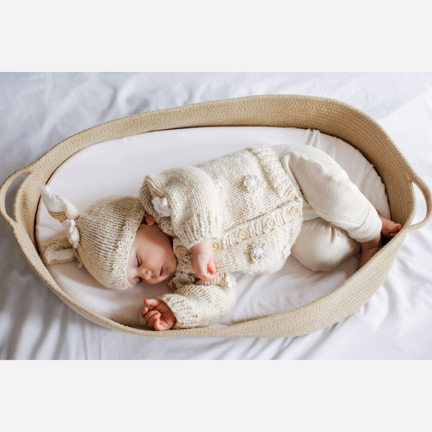 Cream Flower Cardigan