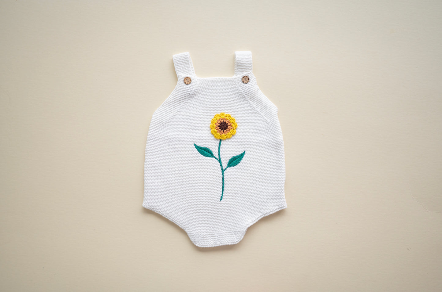 White Sunflower Romper