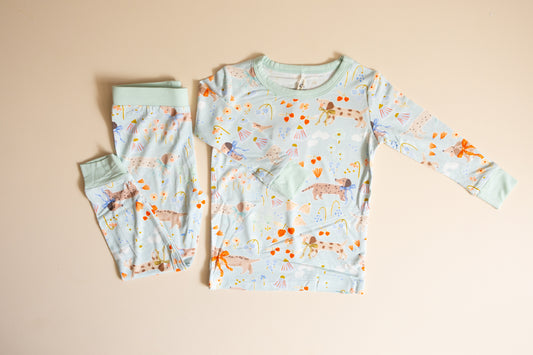 Puppy Meadow Mint Bamboo 2 Piece