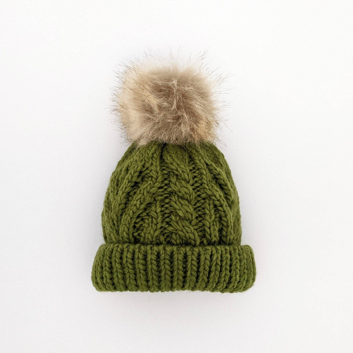 Mossy Pom Beanie