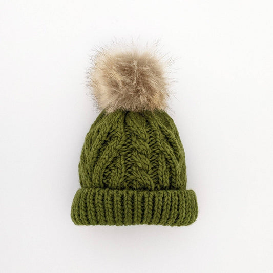 Mossy Pom Beanie