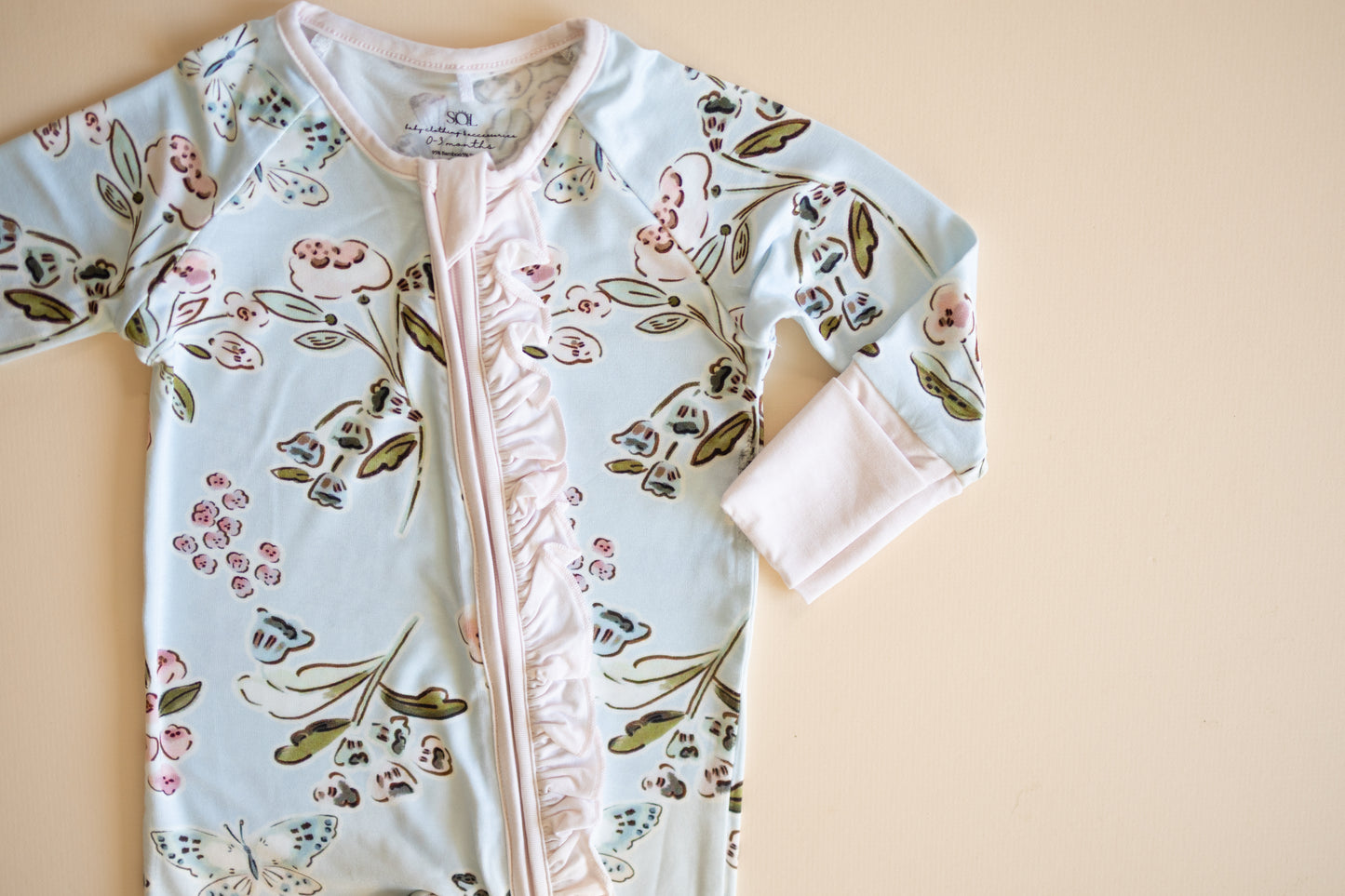 Butterfly Garden Zipper Romper