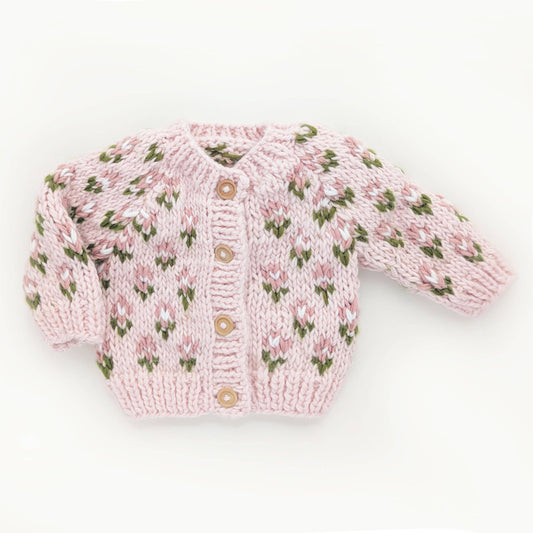 Bitty Blooms Blush Cardigan Sweater for Baby & Toddler