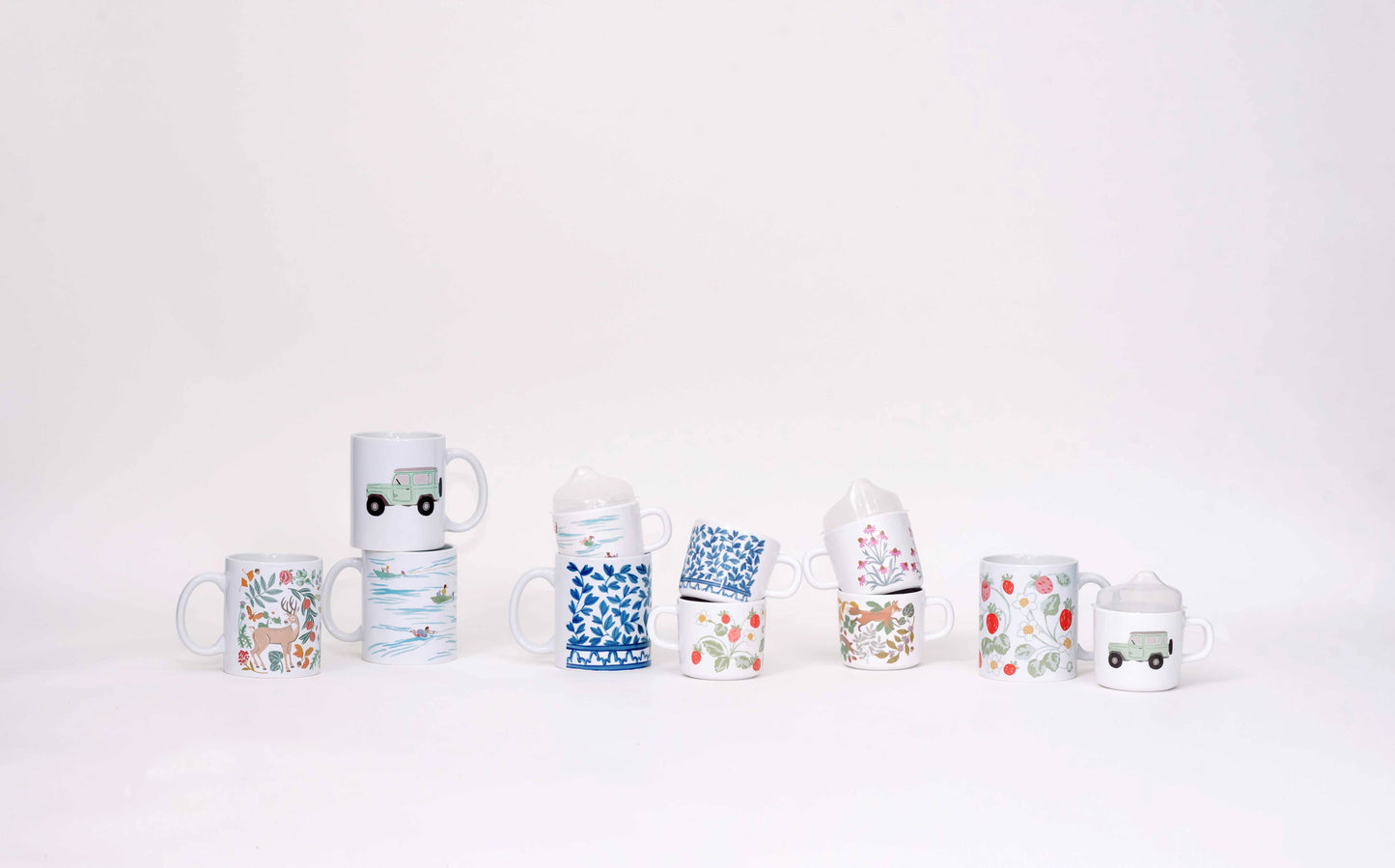 Blue and White Cup Set