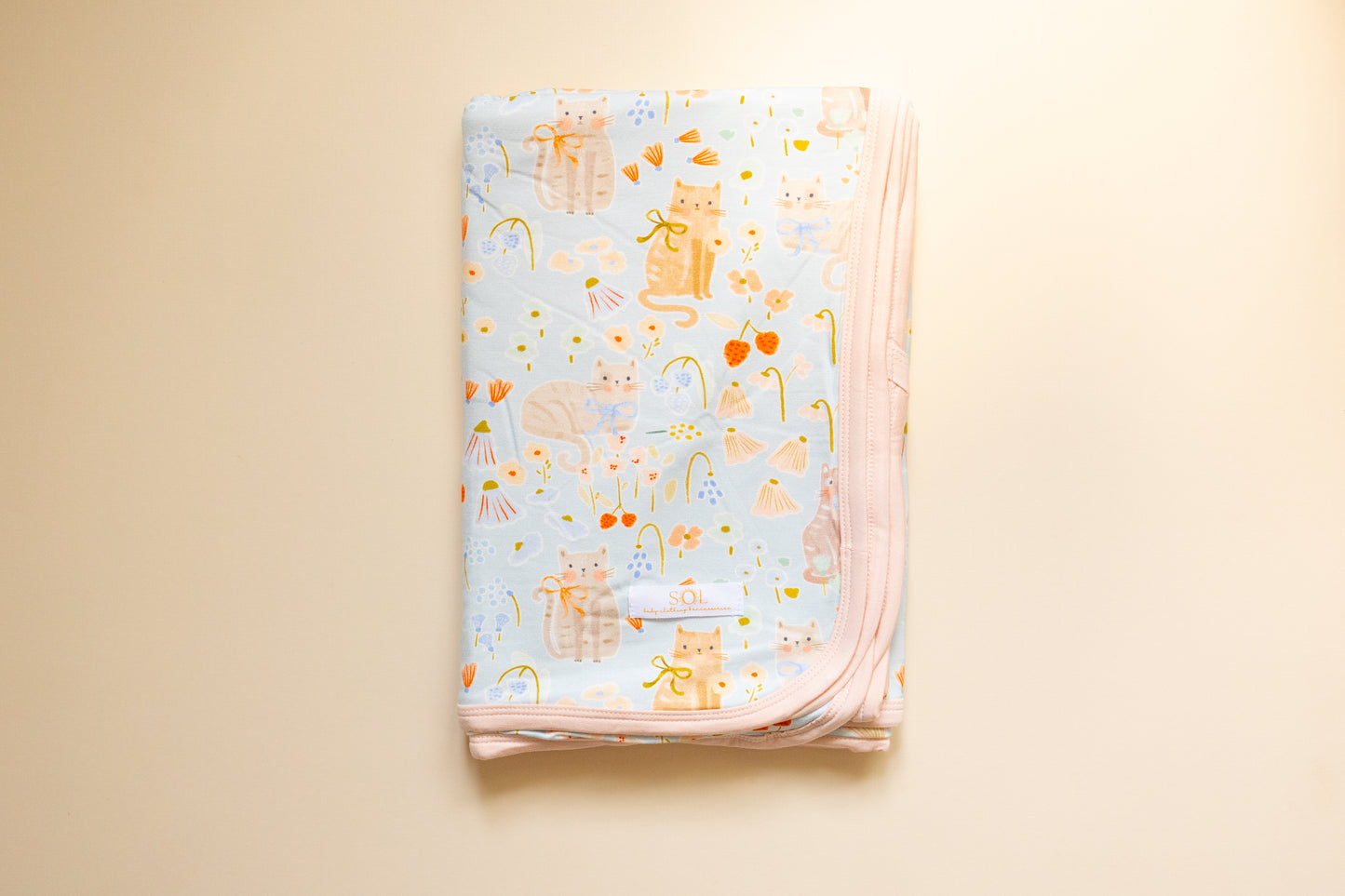 Kitty Meadow Bamboo Blanket