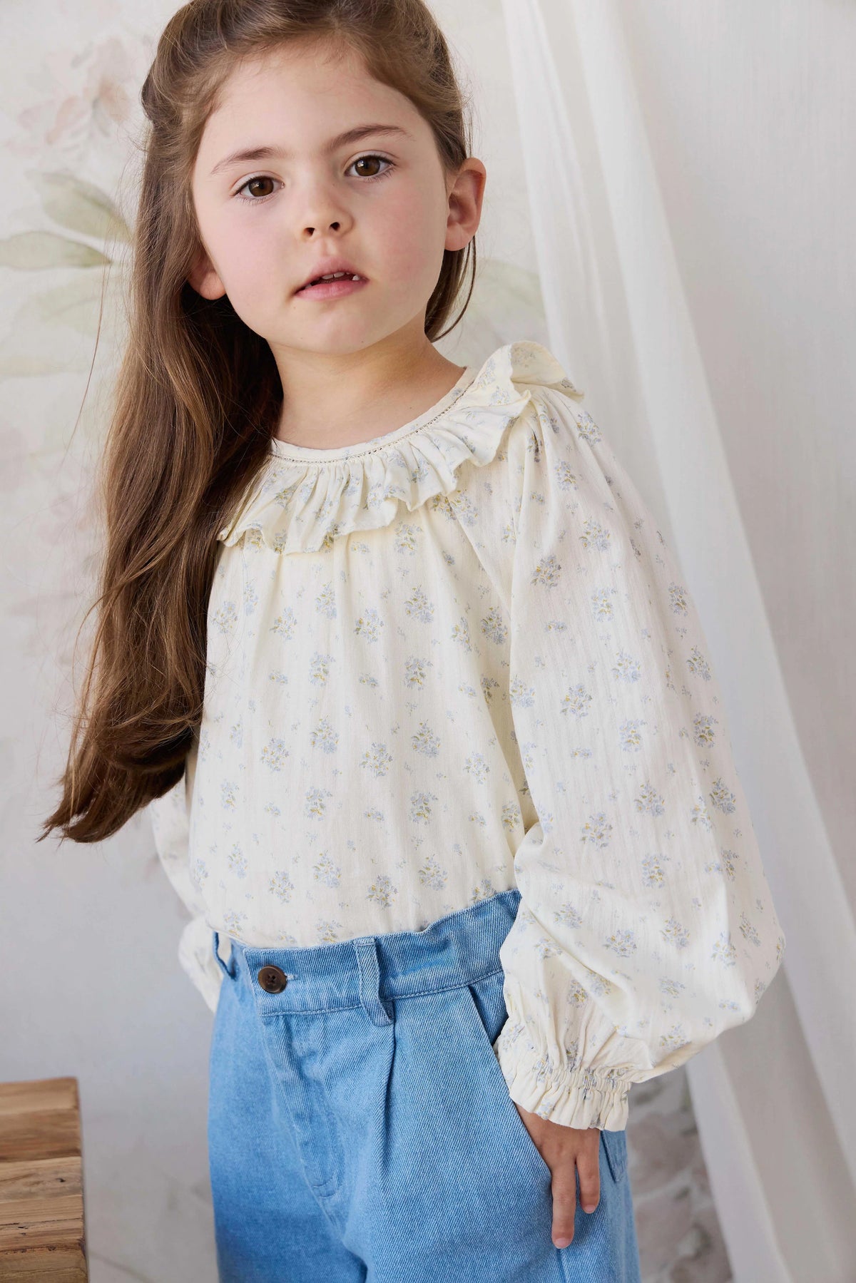 Sky Floral Top