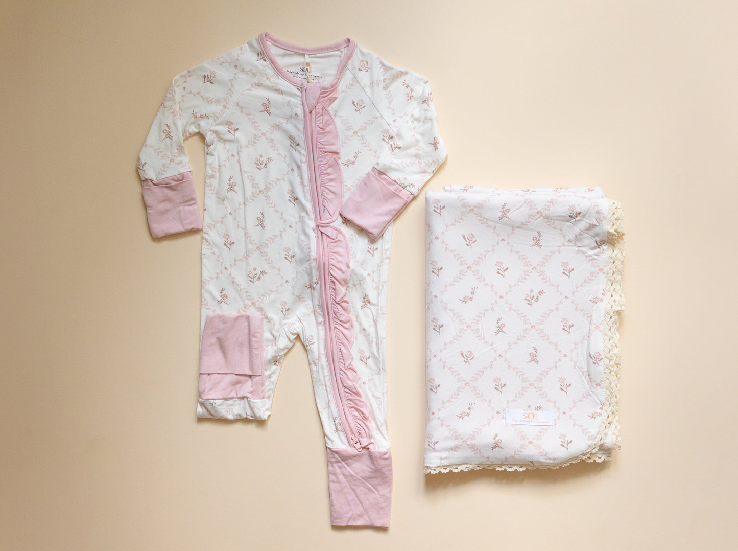 Vintage Rose Bamboo Romper