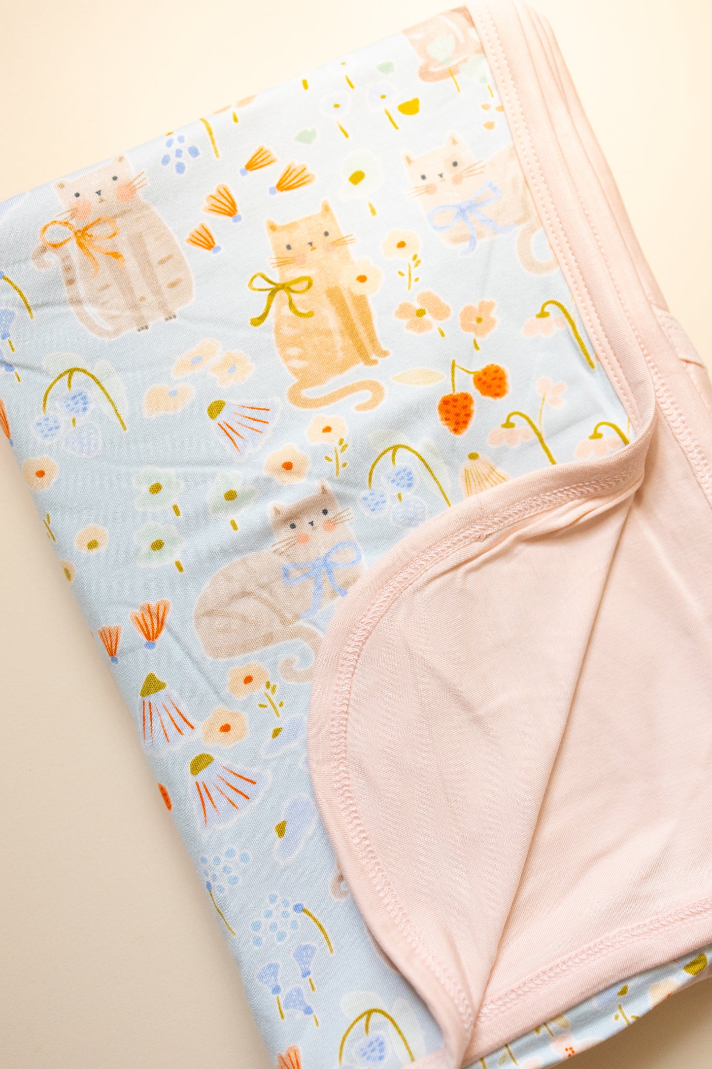 Kitty Meadow Bamboo Blanket