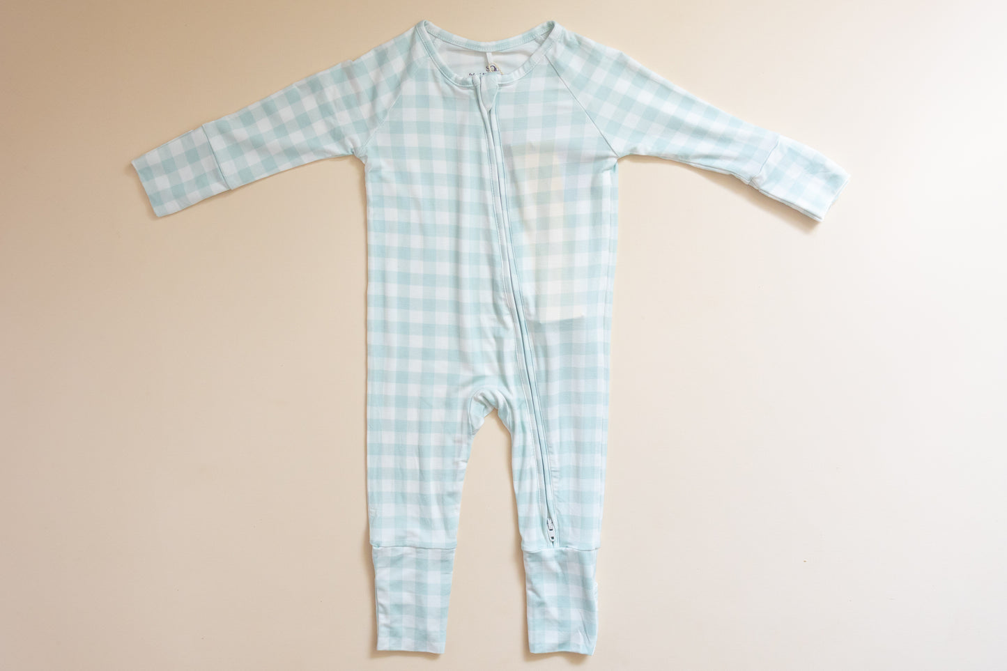 Mint Gingham Bamboo Romper
