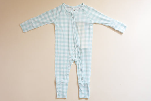 Mint Gingham Bamboo Romper