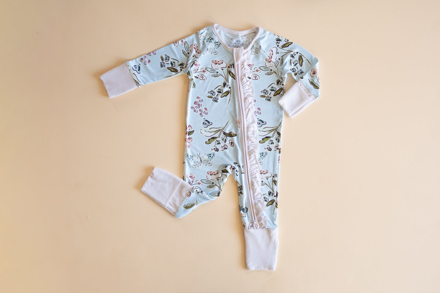 Butterfly Garden Zipper Romper