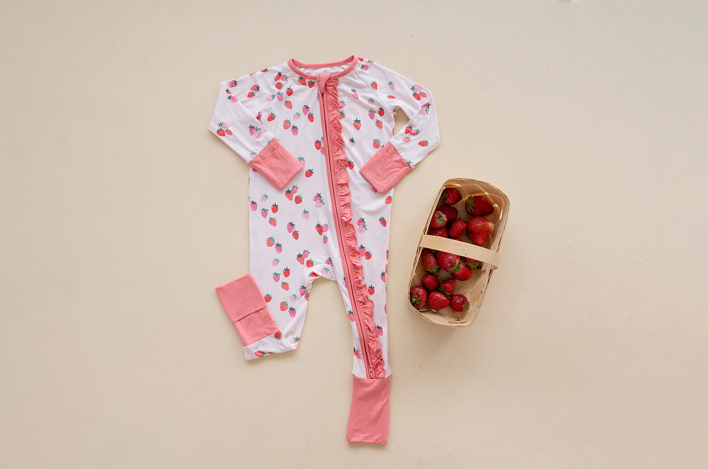 Strawberry Ruffle Romper