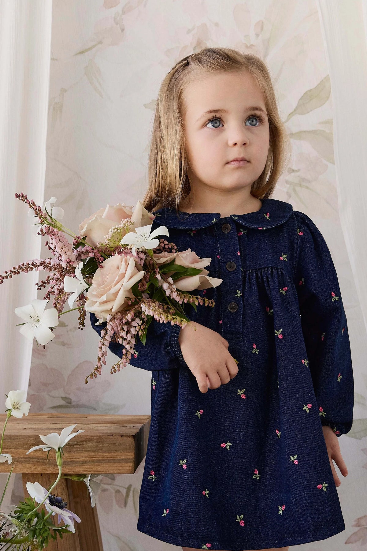 Rosebud Denim Dress
