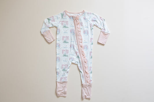 Cherry Blossom Bamboo Ruffle Romper