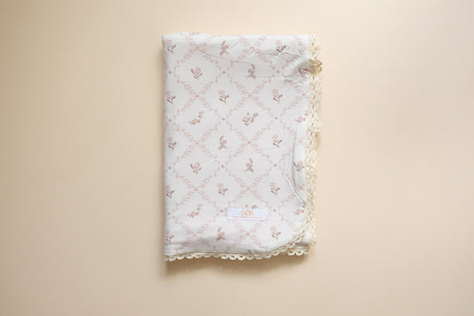 Vintage Rose Bamboo Blanket