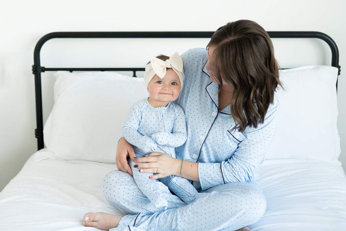 Blue Polka Women’s Bamboo Set