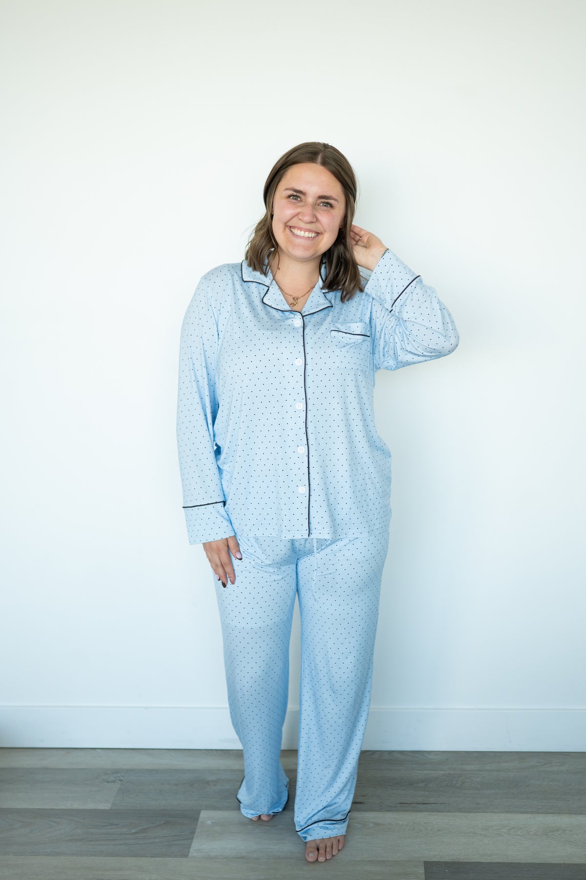 Blue Polka Women’s Bamboo Set