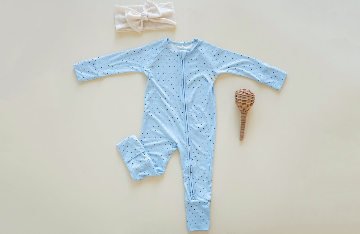 Blue Polka Bamboo Pj