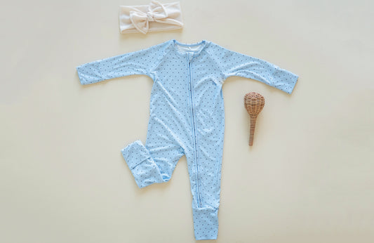 Blue Polka Bamboo Pj