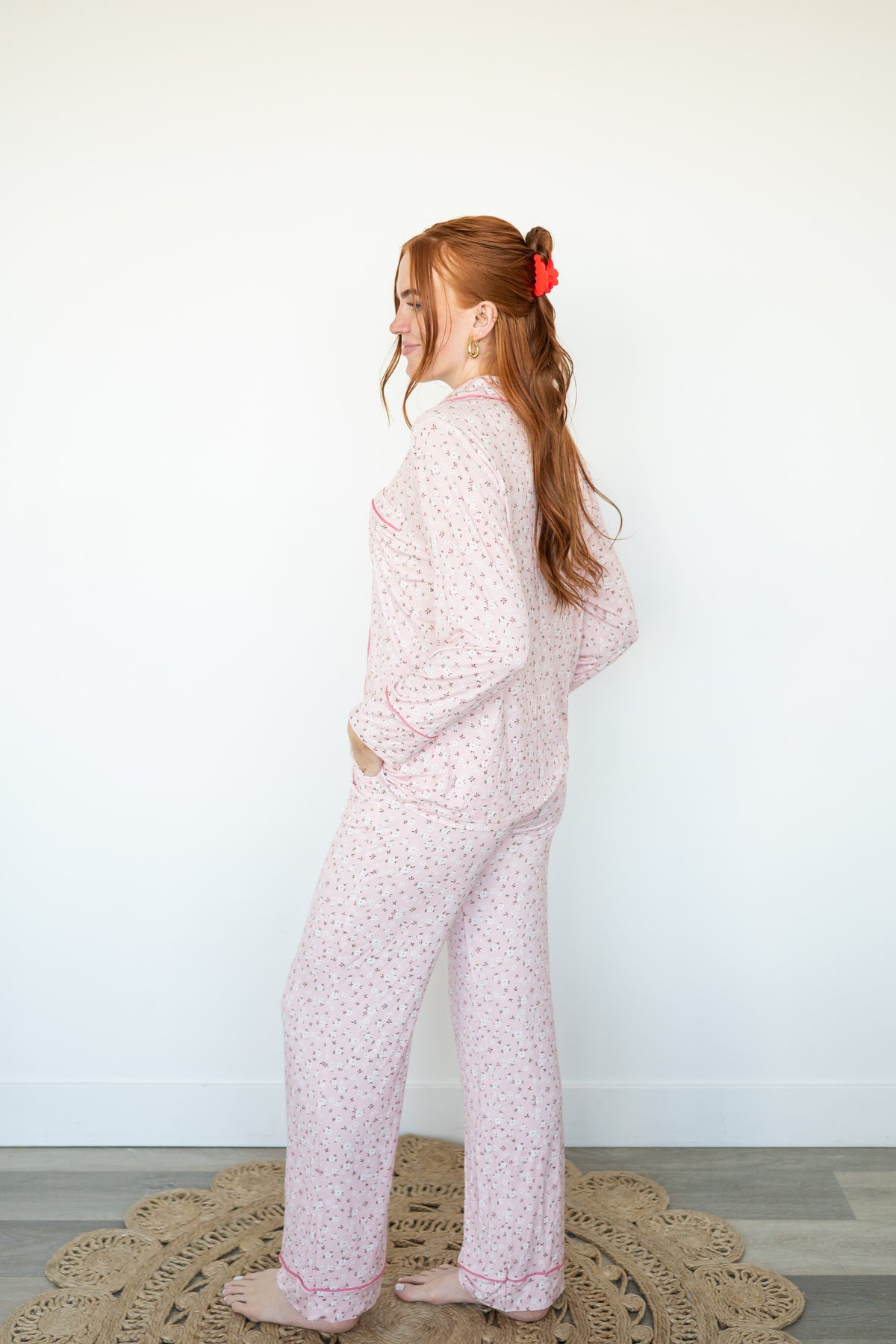Pink Floral Women’s Bamboo Set