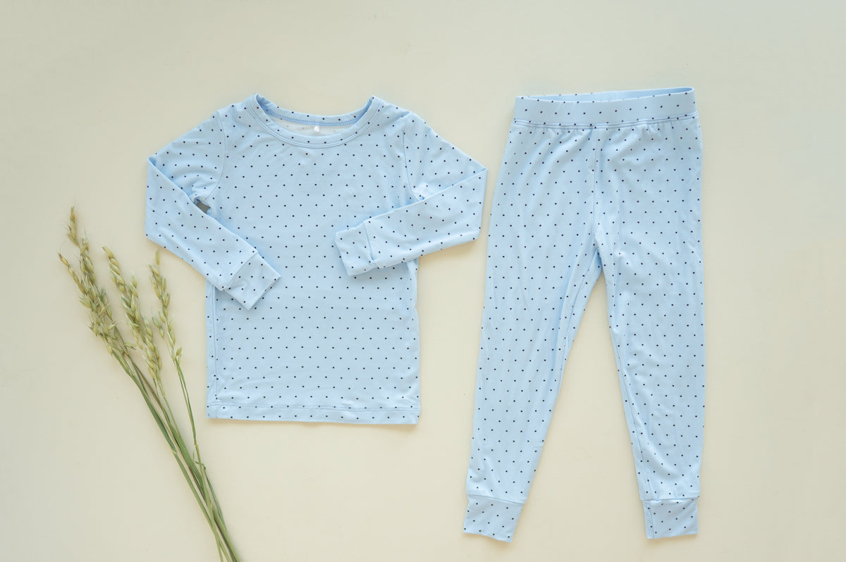 Blue Polka Bamboo Pj