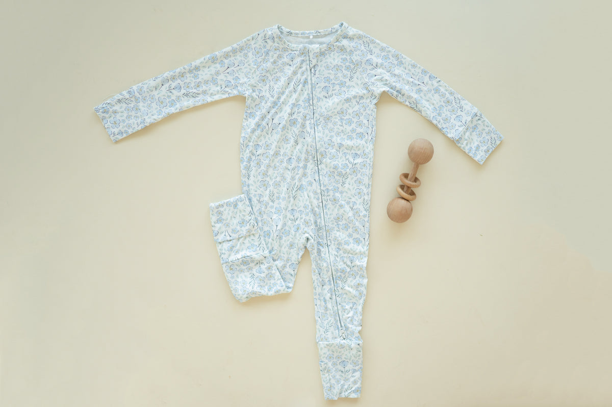 Blue Floral Bamboo Pj