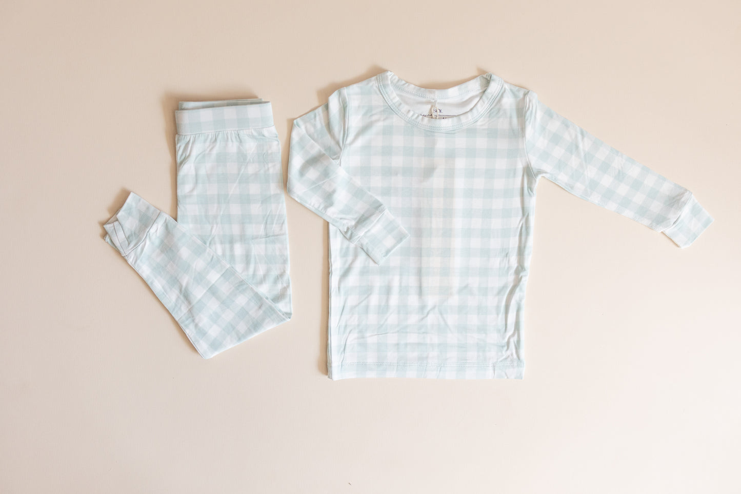 Mint Gingham Bamboo Two Piece