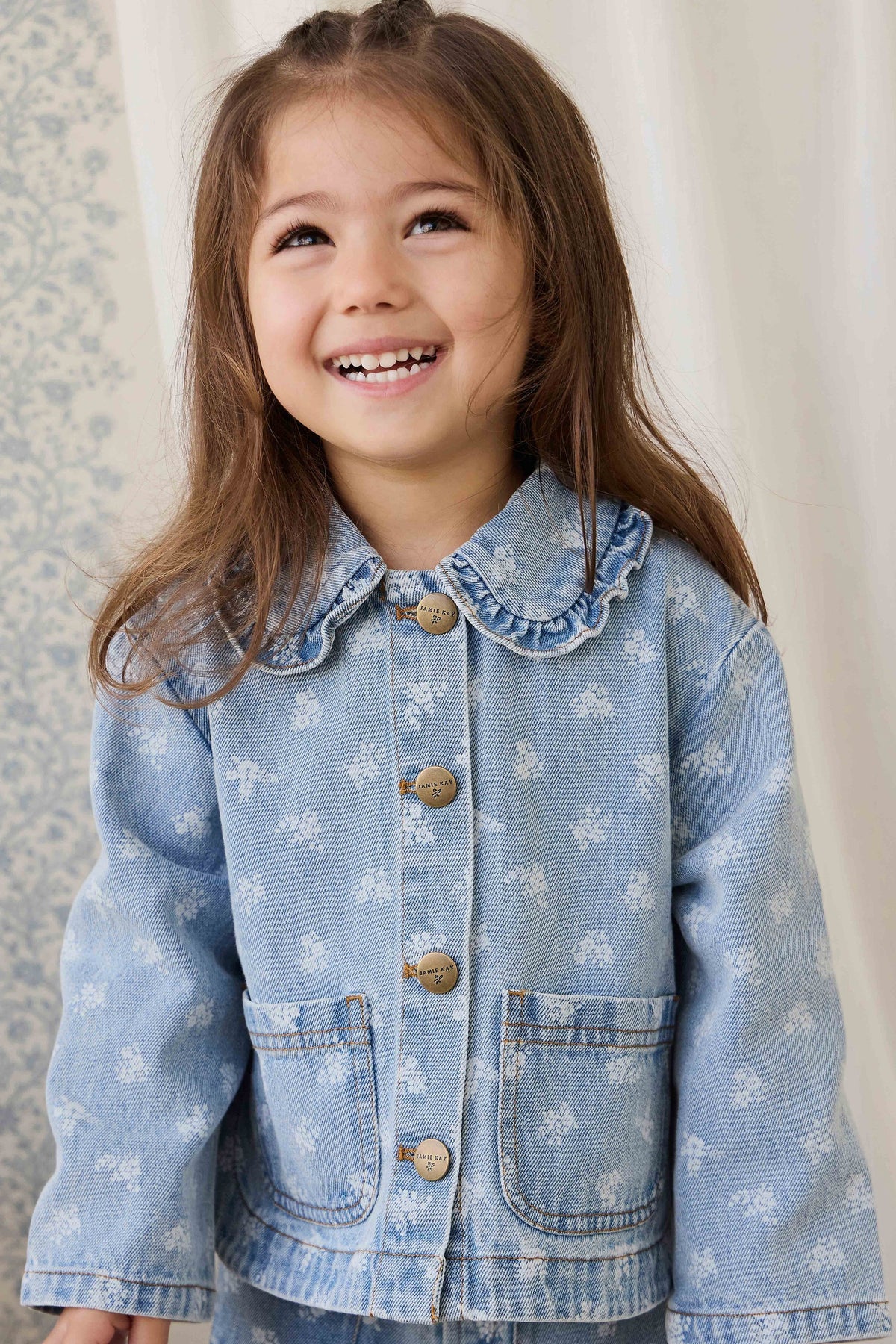 Denim Floral Jacket