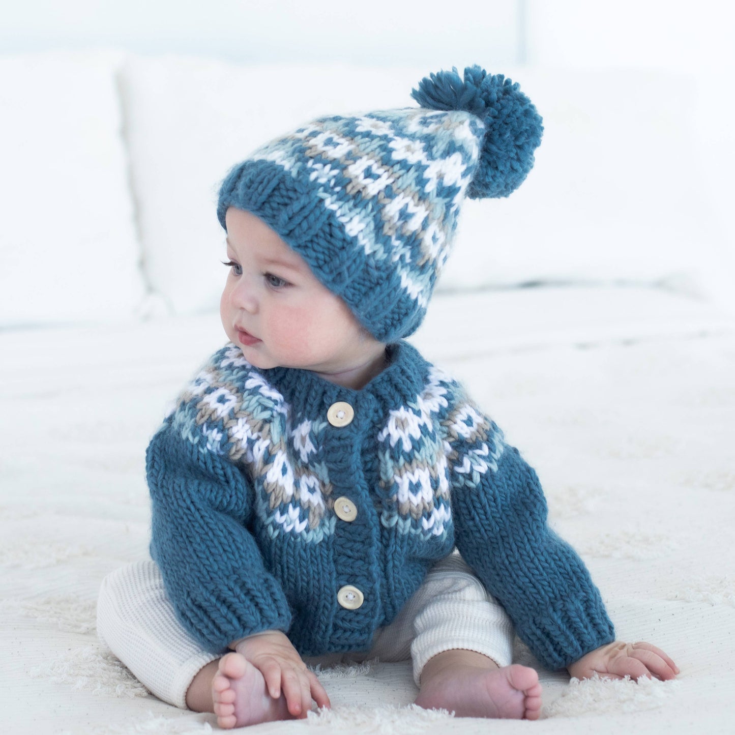 Fairisle Slate Cardigan