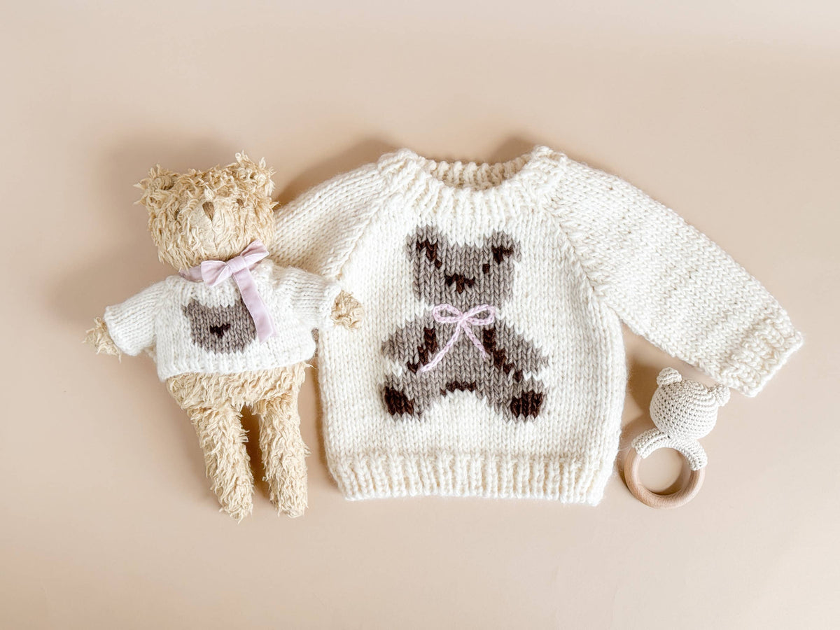 Pink Teddy Bear Cardigan