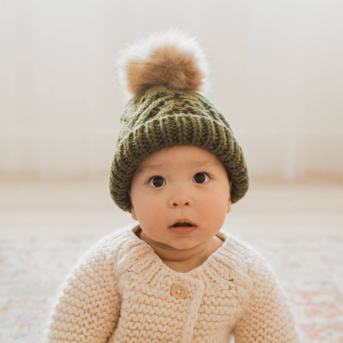 Mossy Pom Beanie