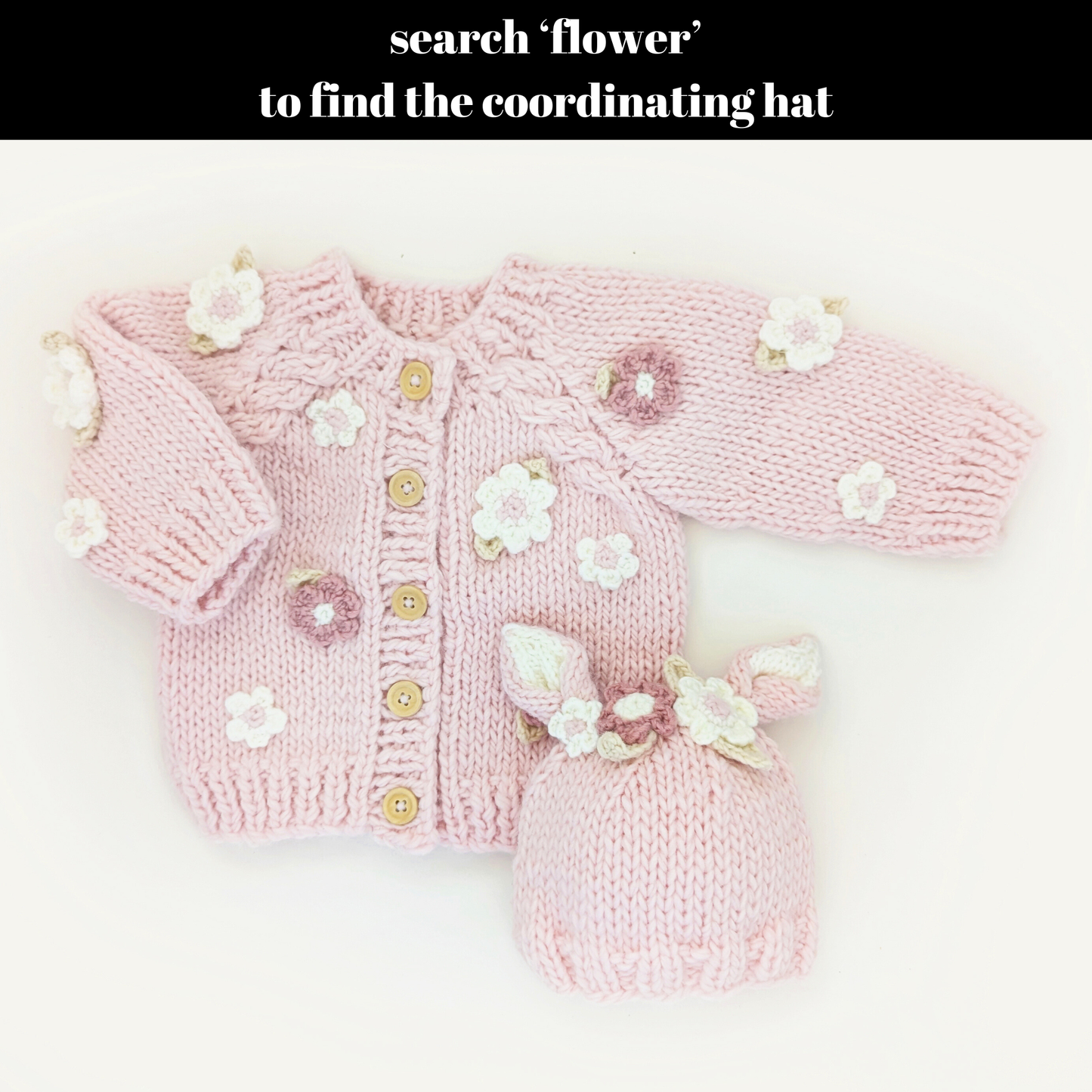 Pink Flower Cardigan